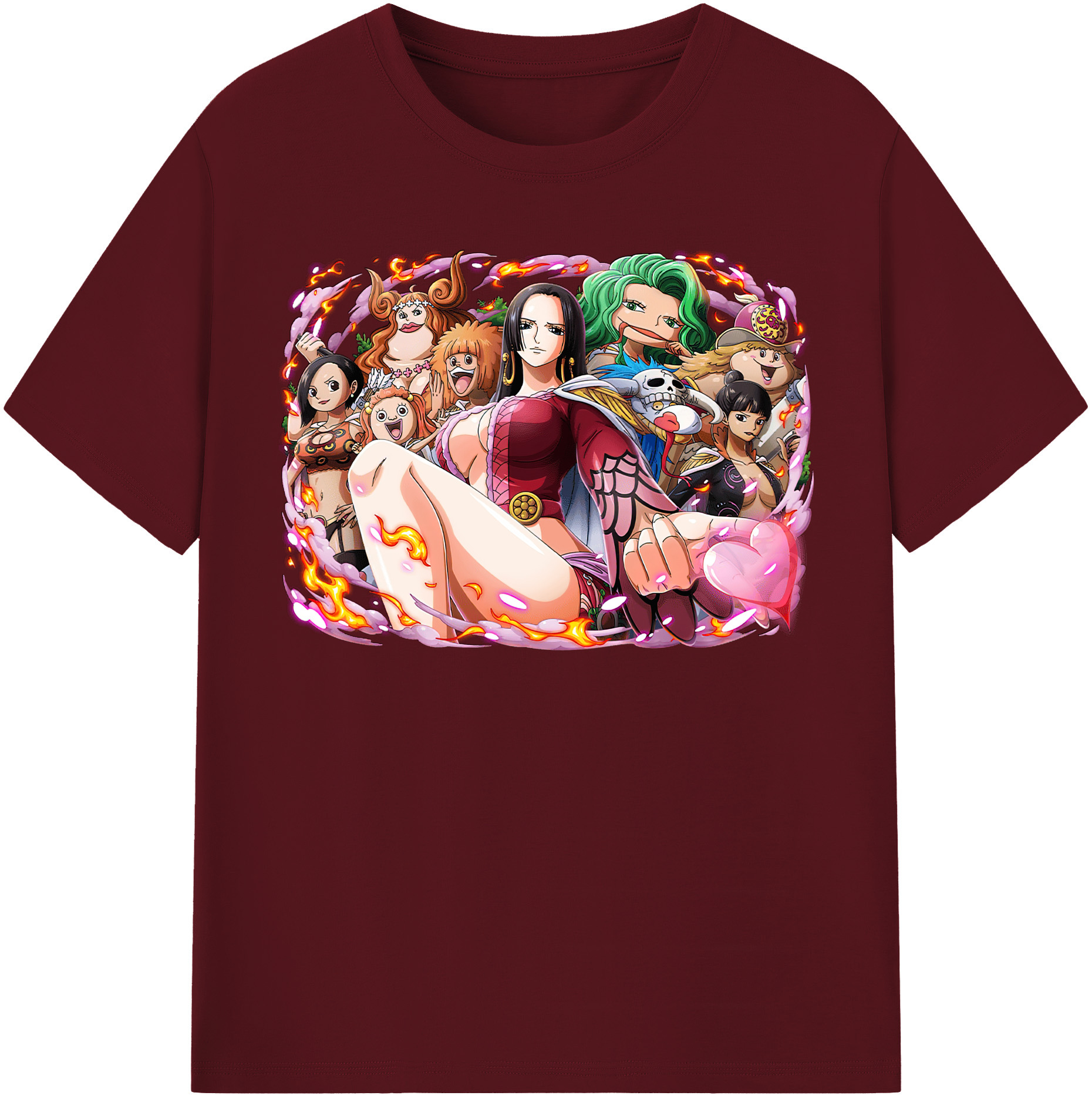 ワンピース ボア・ハンコック ONE PIECE Boa·Hancock 綿100％半袖Tシャツ（フロントプリント）